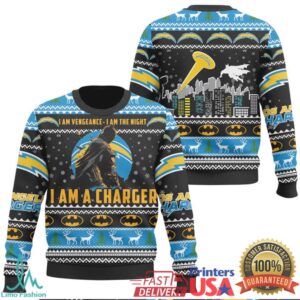 Los Angeles Chargers x Batman I Am Vengeance Ugly Christmas Sweater