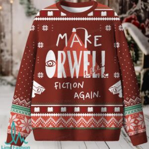 Make Orwell Fiction Again Unisex Ugly Knit Sweatshirts