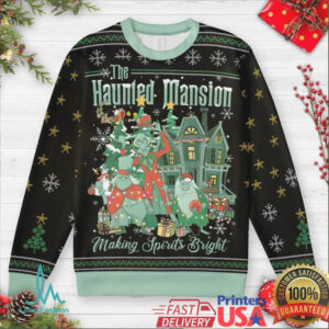 Making Spirits Bright The Haunted Mansion Ugly Christmas Sweatshirt
