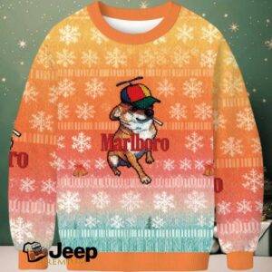 Marlboro Dog Meme Christmas Ugly Sweatshirt