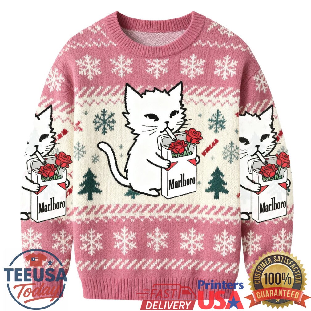 Marlboro Funny Soming Cat Ugly Sweatershirt Marlboro Funny Soming Cat Ugly Sweatershirt