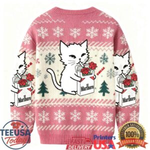 Marlboro Funny Soming Cat Ugly Sweatershirt