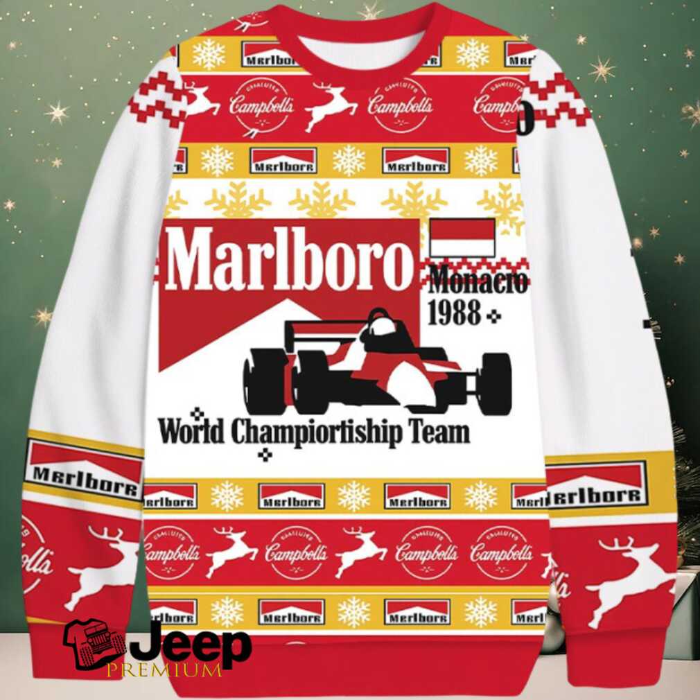 Marlboro Monaco Christmas Ugly Sweatshirt Marlboro Monaco Christmas Ugly Sweatshirt
