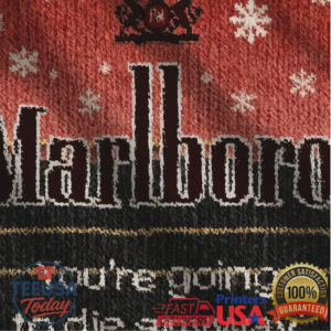 Marlboro You’re Going To Die Anyway Black Christmas Ugly Sweatshirt