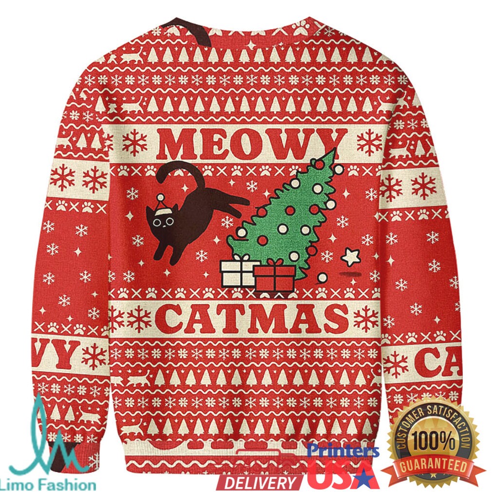 Meowy Christmas Ugly Sweatshirts Meowy Christmas Ugly Sweatshirts