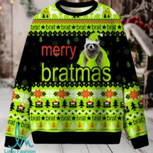 Merry Bratmas Christmas Knit Sweatshirt