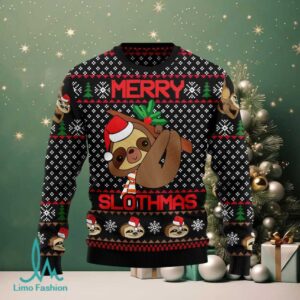 Merry Slothmas Ugly Christmas Sweater