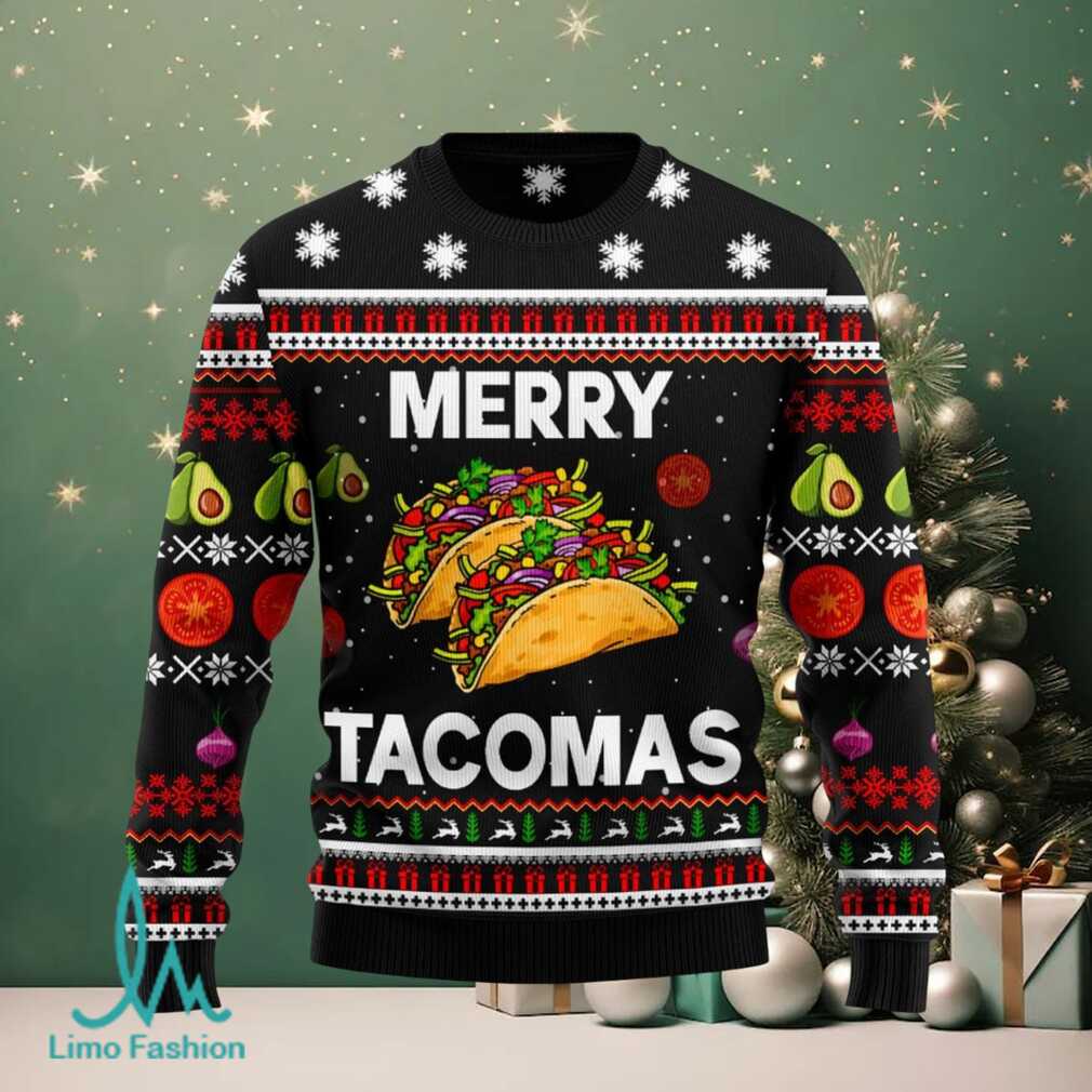 Merry Tacomas Ugly Christmas Sweater Merry Tacomas Ugly Christmas Sweater