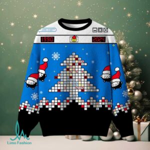 Minesweeper Ugly Christmas Fuzzy Fleece Sweatshirt
