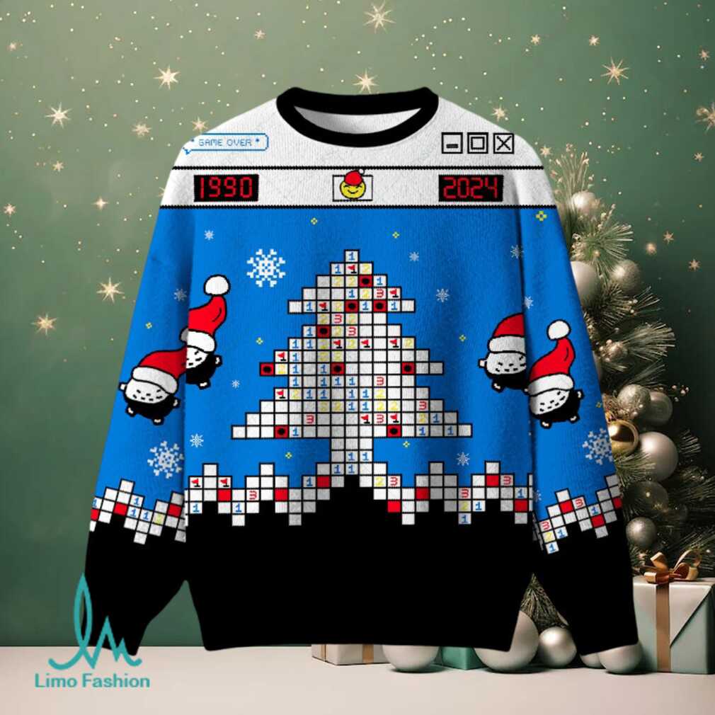 Minesweeper Ugly Christmas Fuzzy Fleece Sweatshirt Minesweeper Ugly Christmas Fuzzy Fleece Sweatshirt