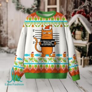 My Problem Is I Wanna Follow Jesus And Slap People Too Christian Lightweight Sweater