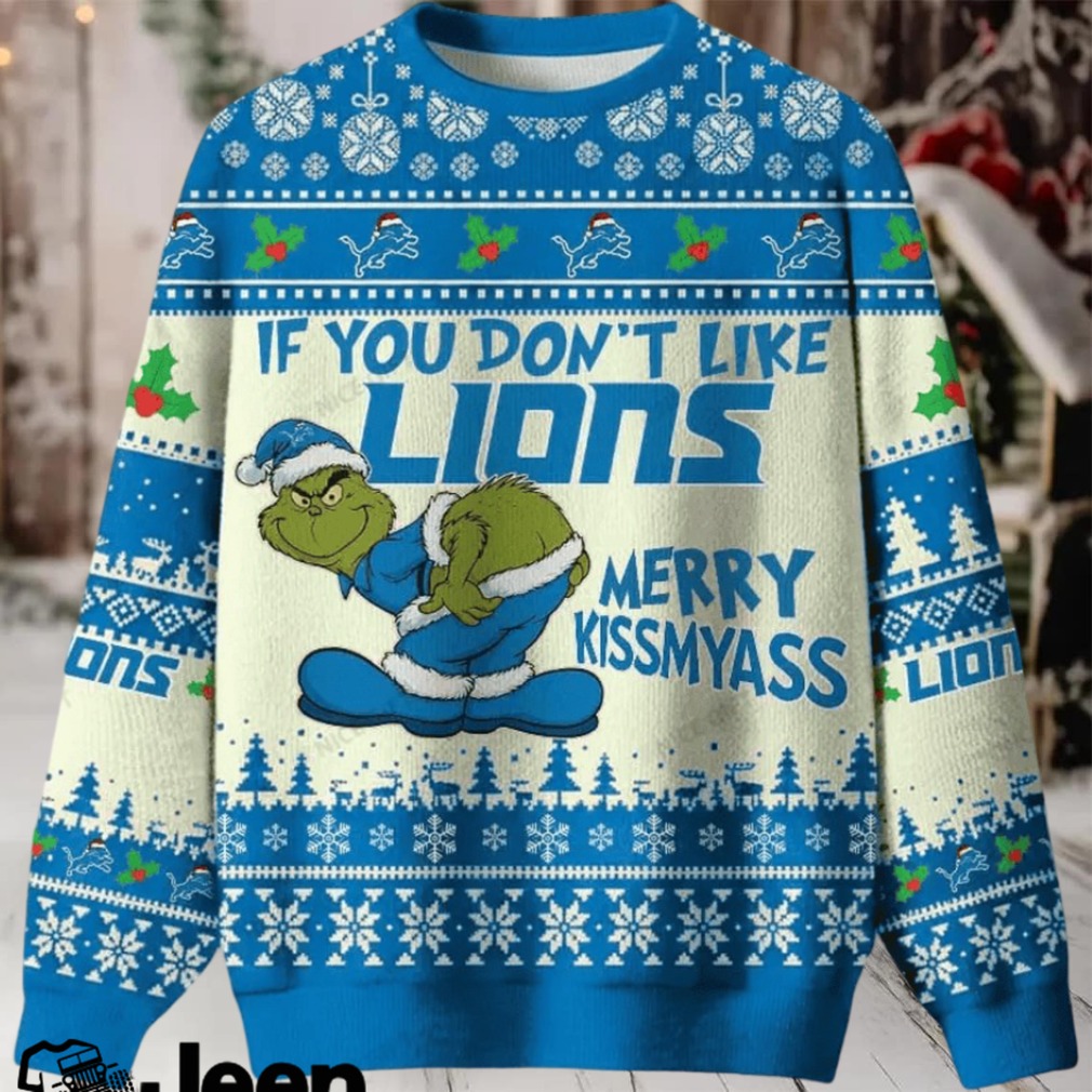 NFL Detroit Lions If You Don’t Like Lions Merry Kissmyass Ugly Sweater.jfif NFL Detroit Lions If You Don’t Like Lions Merry Kissmyass Ugly Sweater.jfif