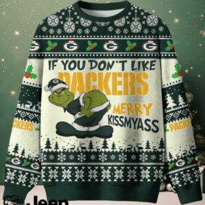 NFL Green Bay Packers If You Don't Like Packers Merry Kissmyass Ugly Sweater.jfif