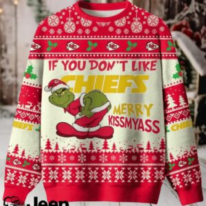 NFL Kansas City Chiefs If You Don't Like Chiefs Merry Kissmyass Ugly Sweater.jfif