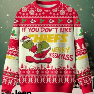 NFL Kansas City Chiefs If You Don't Like Chiefs Merry Kissmyass Ugly Sweater.jfif