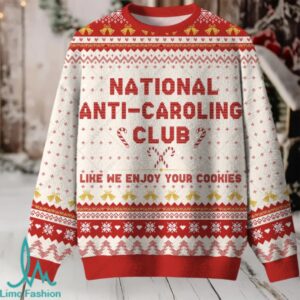 National Anti Caroling Club Ugly Christmas Fuzzy Fleece Sweatshirt
