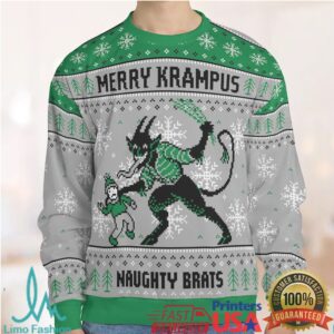 Naughty Brats Krampus Ugly Christmas Sweatshirt
