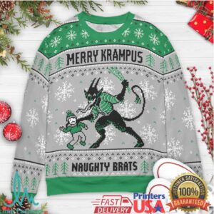 Naughty Brats Krampus Ugly Christmas Sweatshirt