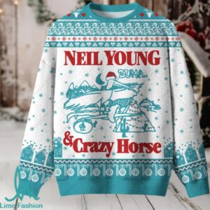 Neil Young & Crazy Horse Ugly Christmas Fuzzy Fleece Sweatshirt