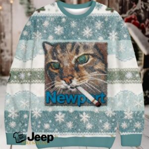 Newport Cat Christmas Ugly Sweatshirt
