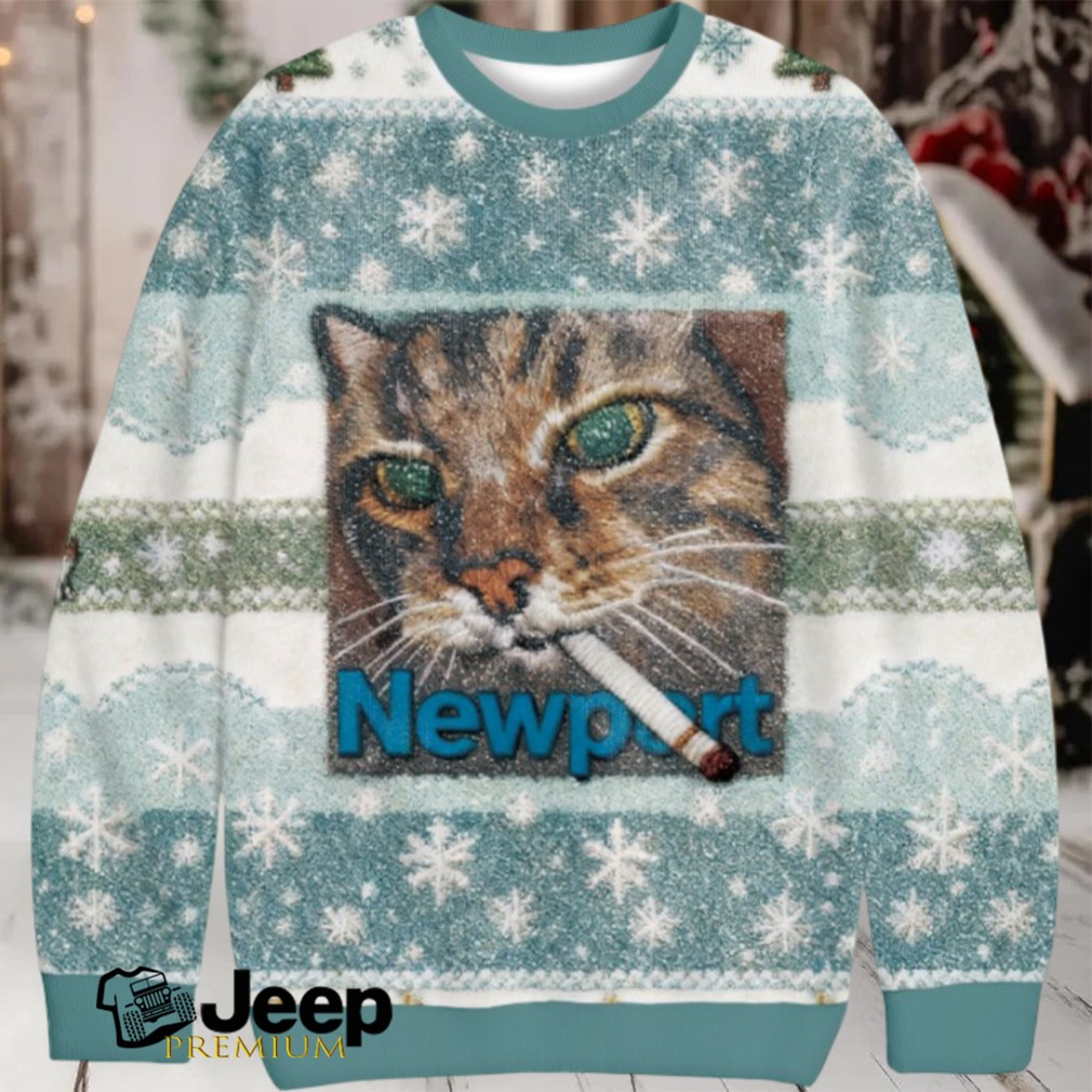 Newport Cat Christmas Ugly Sweatshirt Newport Cat Christmas Ugly Sweatshirt