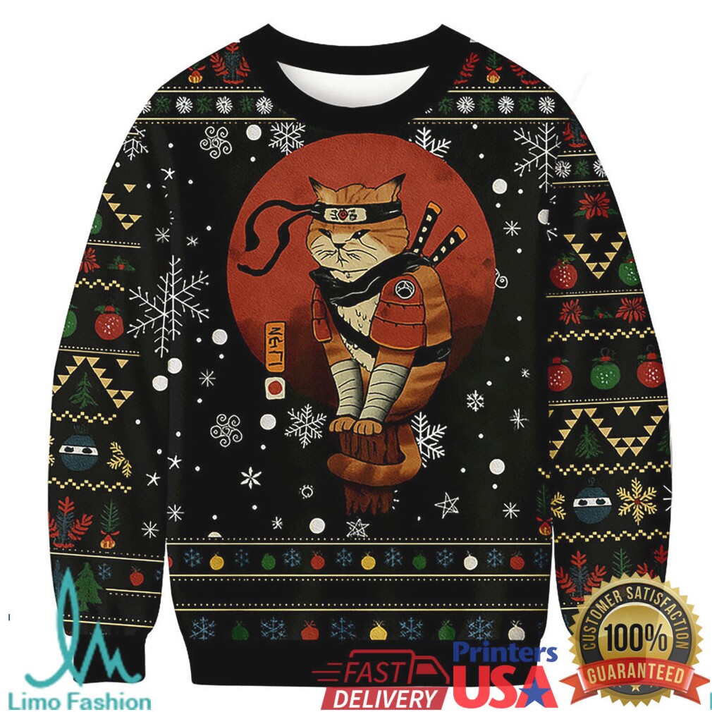 Ninja Cat Christmas Ugly Sweatshirts Ninja Cat Christmas Ugly Sweatshirts