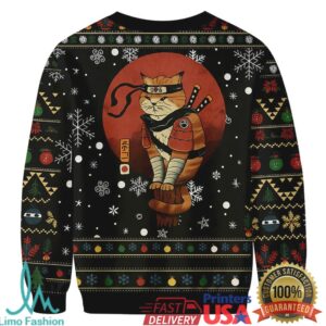 Ninja Cat Christmas Ugly Sweatshirts