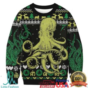 Octopus Kraken Cthulhu Christmas Ugly Sweatshirts
