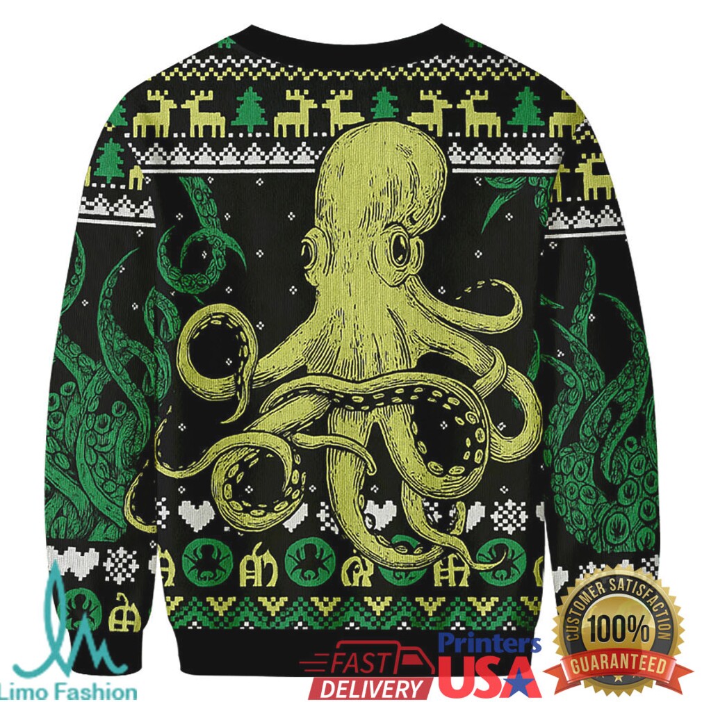 Octopus Kraken Cthulhu Christmas Ugly Sweatshirts Octopus Kraken Cthulhu Christmas Ugly Sweatshirts