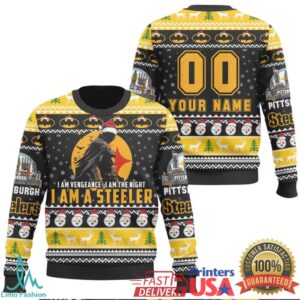 Official Pittsburgh Steelers I Am A Steeler Batman Ugly Christmas Sweater