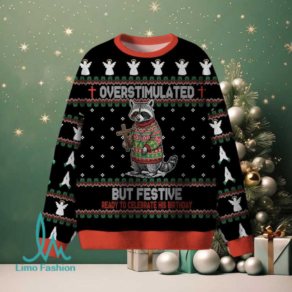 Overstimulated But Festive Christian Lightweight Sweater Overstimulated But Festive Christian Lightweight Sweater