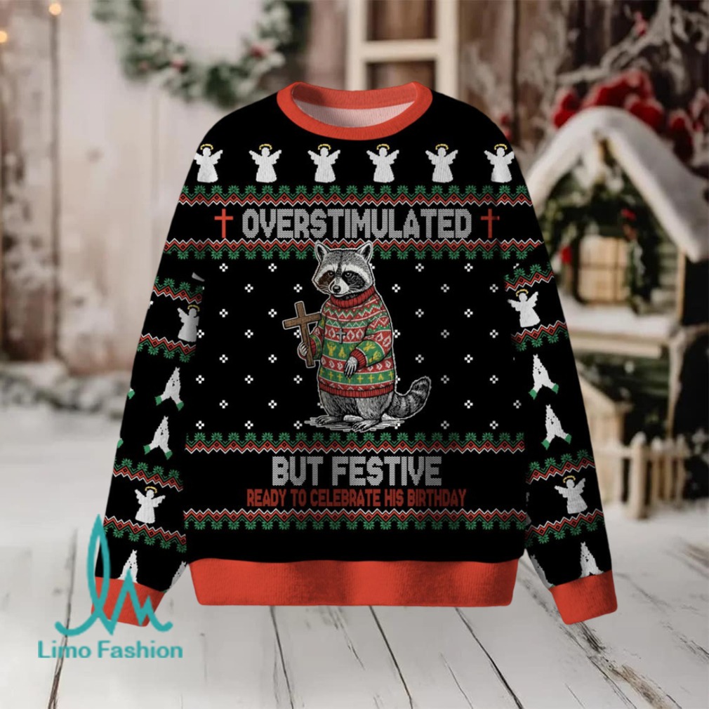 Overstimulated But Festive Christian Lightweight Sweater Overstimulated But Festive Christian Lightweight Sweater