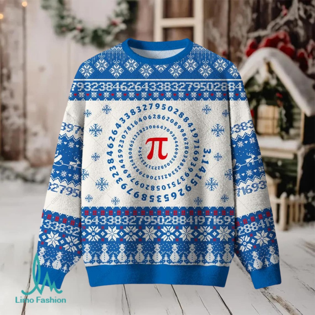 PI Math Ugly Christmas Fuzzy Fleece Sweatshirt PI Math Ugly Christmas Fuzzy Fleece Sweatshirt