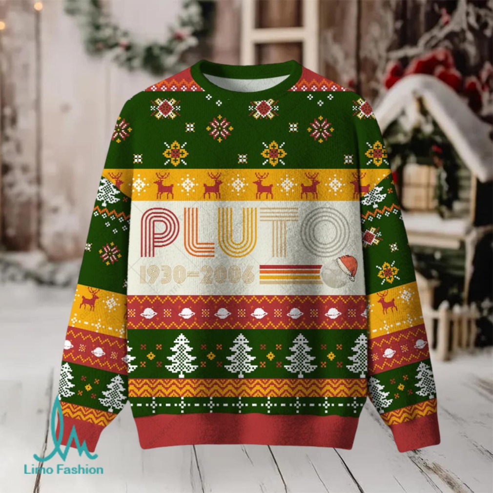 PLUTO Nerd Ugly Christmas Sweater Sweatshirt PLUTO Nerd Ugly Christmas Sweater Sweatshirt