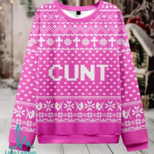 Pink Cxxt Christmas Knit Sweatshirt
