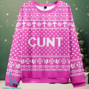 Pink Cxxt Christmas Knit Sweatshirt