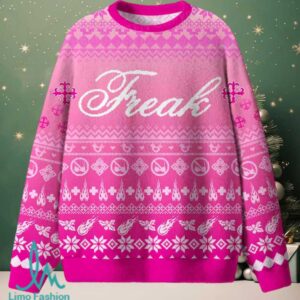 Pink Freak Christmas Knit Sweatshirt