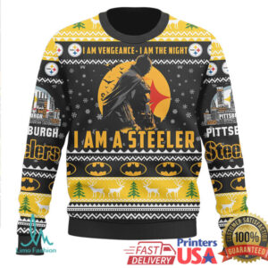 Pittsburgh Steelers Black & Gold Vengeance Ugly Sweater