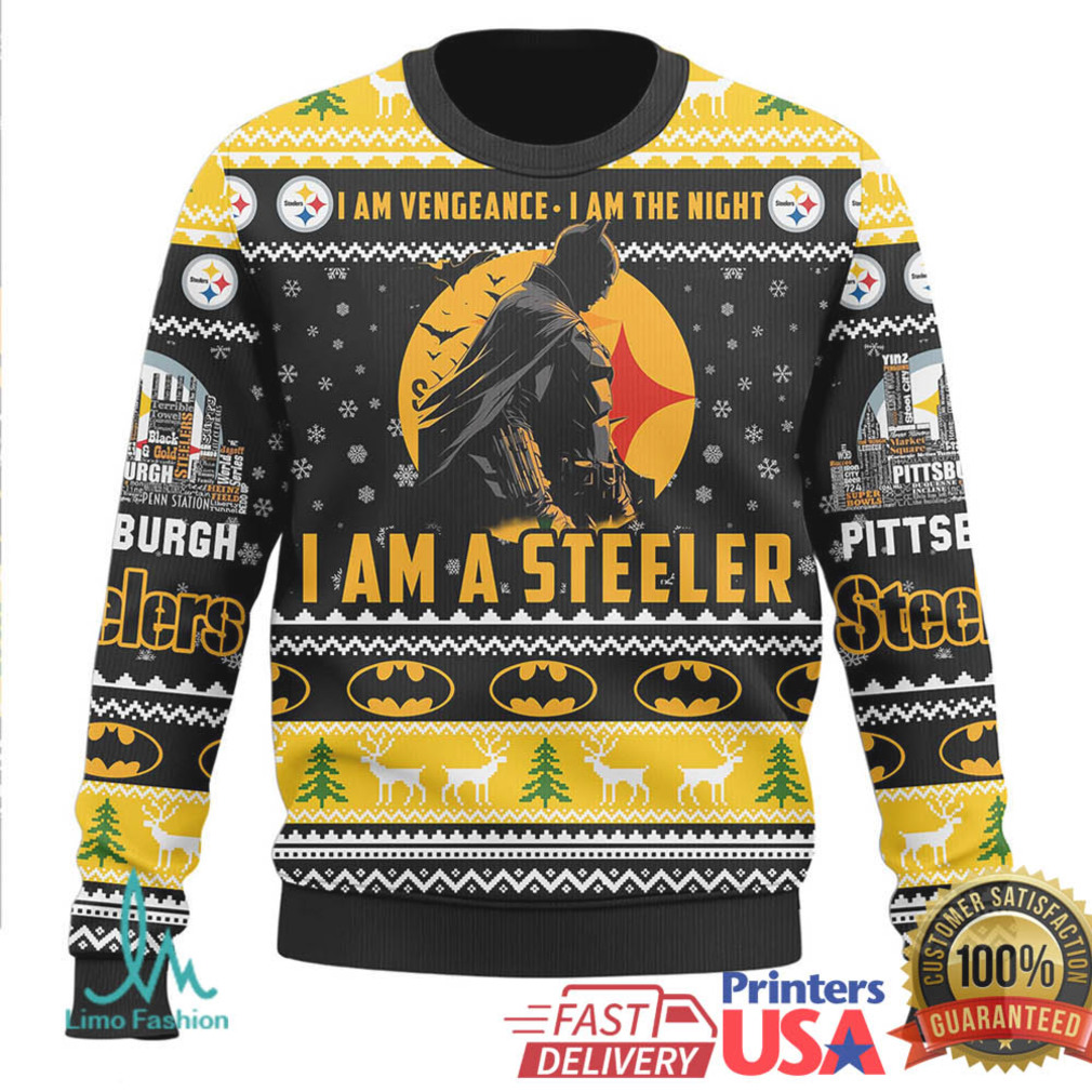 Pittsburgh Steelers Black & Gold Vengeance Ugly Sweater Pittsburgh Steelers Black & Gold Vengeance Ugly Sweater