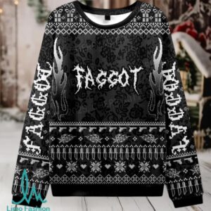 Punk Faggot Pride Christmas Knit Sweatshirt