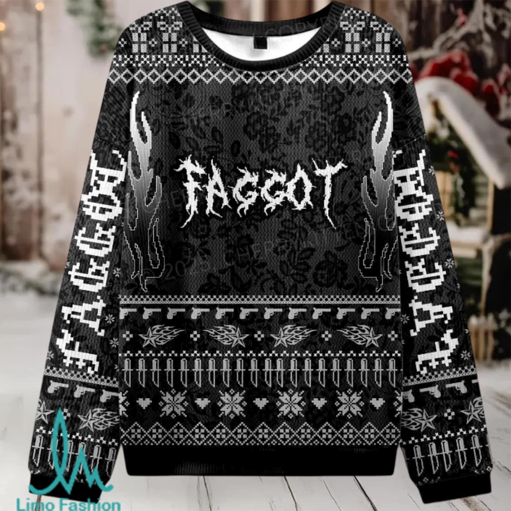 Punk Faggot Pride Christmas Knit Sweatshirt Punk Faggot Pride Christmas Knit Sweatshirt