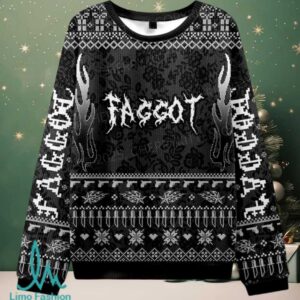 Punk Faggot Pride Christmas Knit Sweatshirt