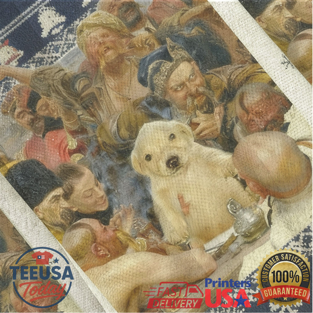 Puppy In The Middle Of A Medieval Group Scene Christmas Ugly Sweatshirt Puppy In The Middle Of A Medieval Group Scene Christmas Ugly Sweatshirt