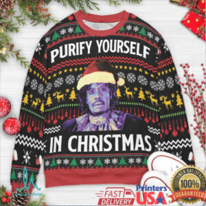 Purify Yourself In Christmas Ugly Christmas Sweatshirt