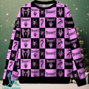 Purple Punk Faggot Pride Christmas Knit Sweatshirt