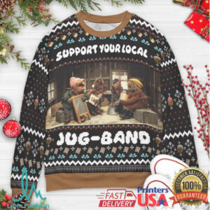 Support Your Local Band Ugly Christmas Sweatshirt
