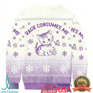 Rage Consumes Me Meo Meo Christmas Ugly Sweatshirt