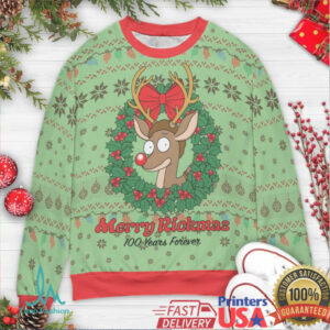 Reindeer Morty Merry Rickmas Ugly Christmas Sweatshirt