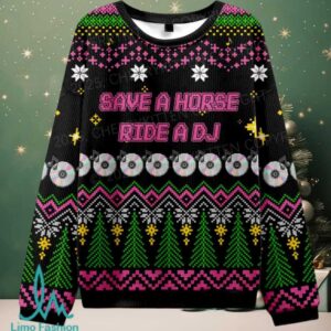 Ride A DJ Christmas Knit Sweatshirt