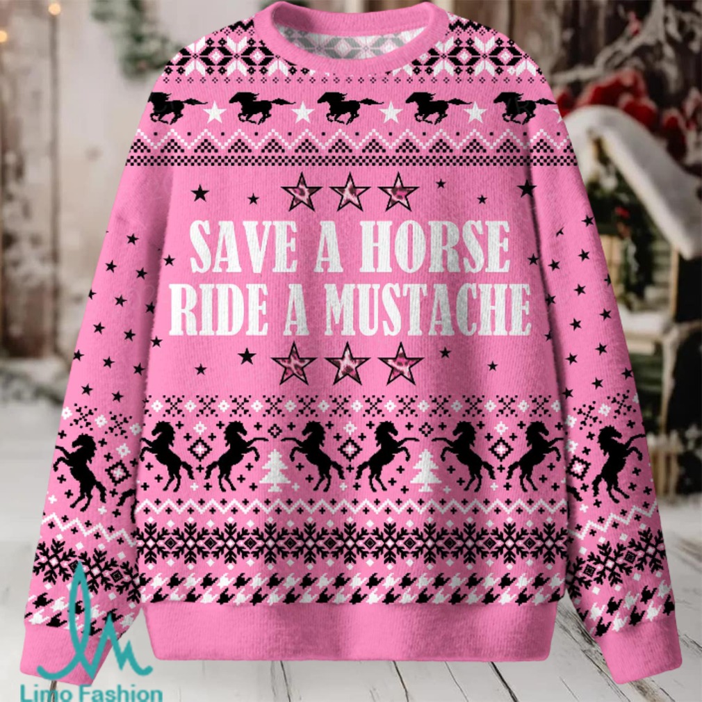 Ride A Mustache Christmas Knit Sweatshirt Ride A Mustache Christmas Knit Sweatshirt